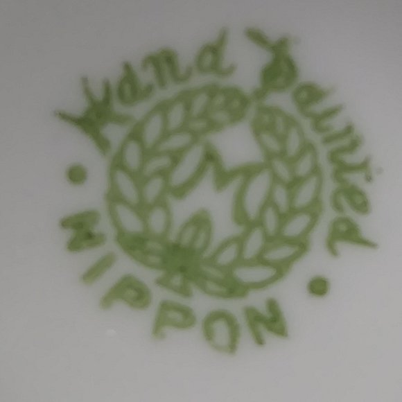 Vintage Hand Painted Nippon Morimura pedestal bowl with two handles and Moriage - Picture 4 of 16